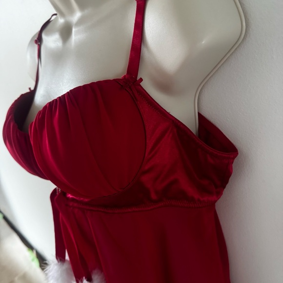 Cinema Elotile red Santa sheer nightie size XL (C1) - Picture 5 of 10